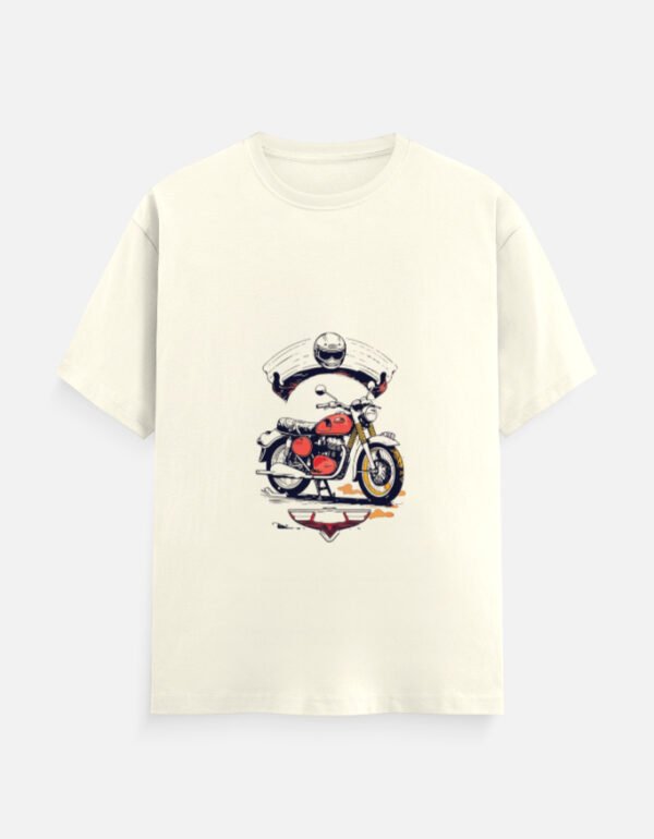 Vintage Motorcycle Graphic T-Shirt – Men’s Casual Crew for Bikers
