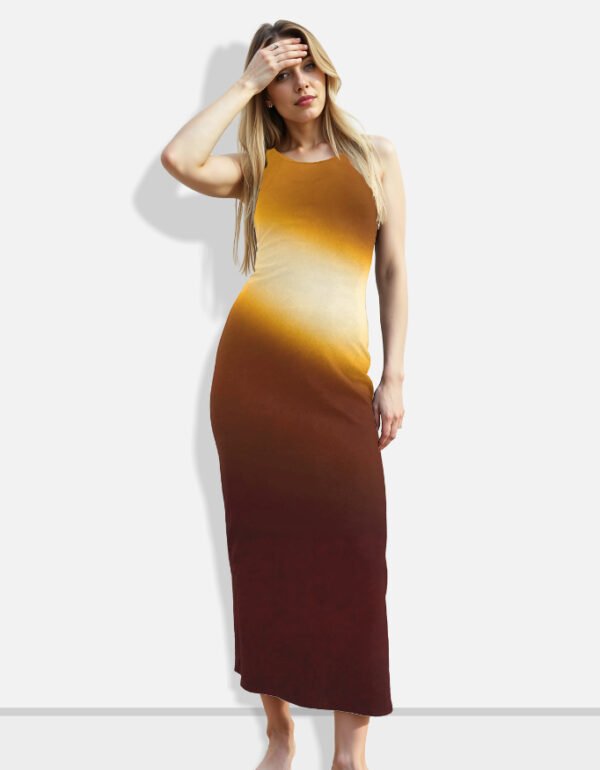 Women’s Premium Bodycon Midi Dress – Sleeveless Sculpted Fit